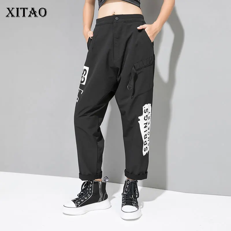 XITAO Print Letter Full Length Pants Women Cross Border Elegant Elastic Waist Black Pocket Small Fresh Harem Pants GCC1746
XITAO Print Letter Full Length Pants Women Cross Border Elegant Elastic Waist Black Pocket Small Fresh Harem Pants GCC1746