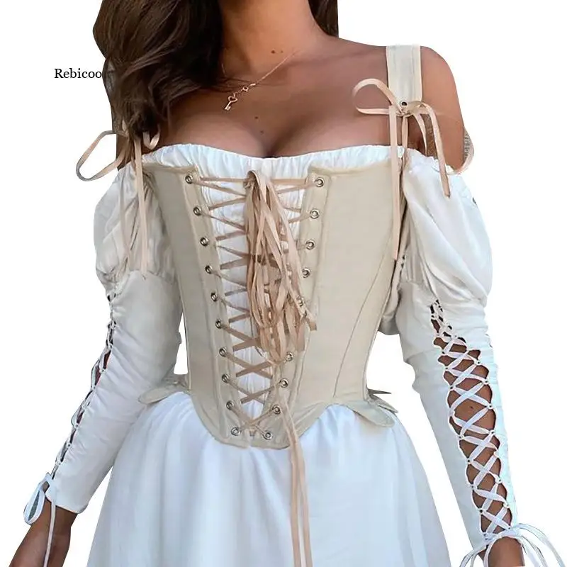 Women Strappy Corset Apricot/army Green Cross Lace-Up Sleeveless Waspie Girdle Cinch Tank Tops for Girls
Women Strappy Corset Apricot/army Green Cross Lace-Up Sleeveless Waspie Girdle Cinch Tank Tops for Girls
