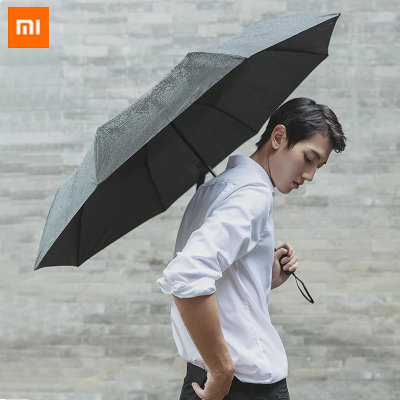 

Xiaomi Mijia clear umbrella Aluminum Alloy Tube Automatic umbrella Windproof Waterproof UV Parasol Man woman Summer Sunshade 3