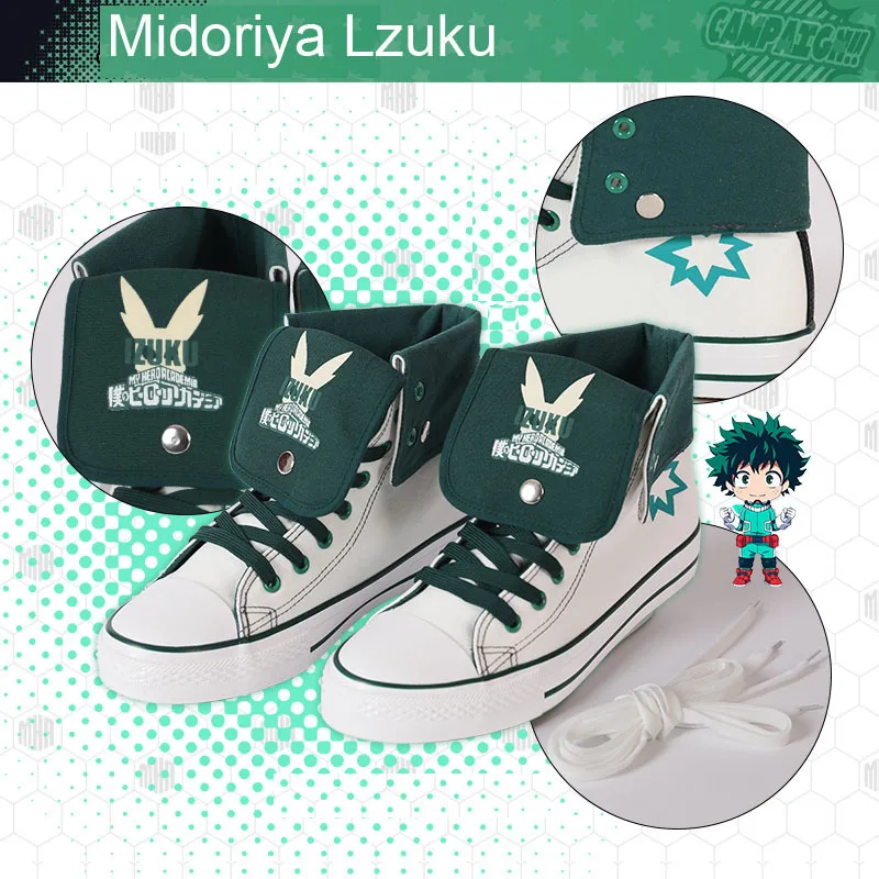 Cosroad Boku no My Hero Academia Cosplay Canvas Shoes Bakugou Katsuki Todoroki Shoto Midoriya Izuku Casual Shoes0 (7)