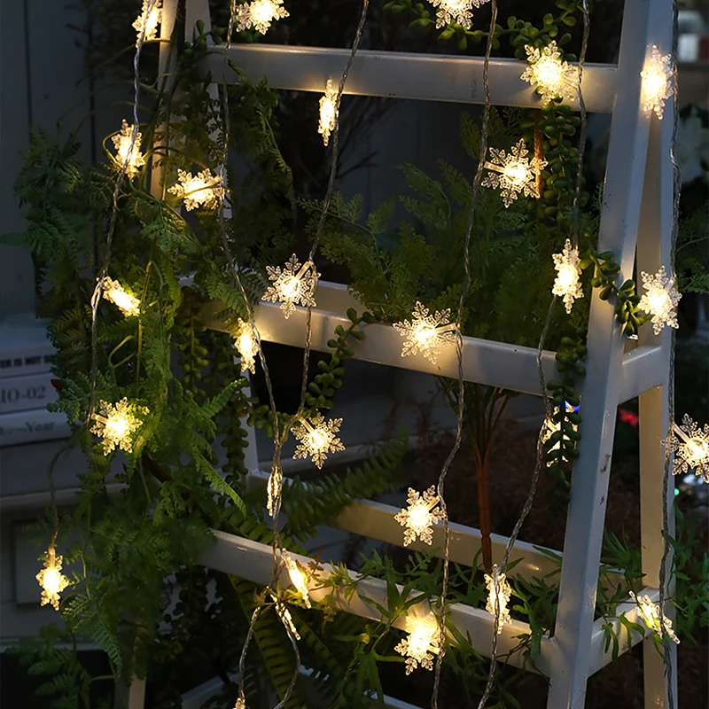 LED fairy garland lights Christmas light string snowflake style bedroom living room garden light string decoration battery power
LED fairy garland lights Christmas light string snowflake style bedroom living room garden light string decoration battery power
