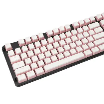 RGB 108 Keycaps ANSI Layout Add ISO PBT Pink Pudding Double Skin Milk Shot Backlit Keycap With Keycap Storage Board For OEM
RGB 108 Keycaps ANSI Layout Add ISO PBT Pink Pudding Double Skin Milk Shot Backlit Keycap With Keycap Storage Board For OEM