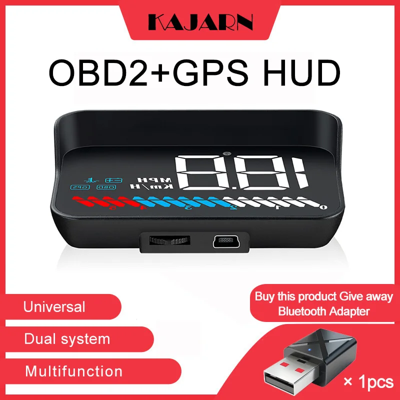 KAJARN HUD OBD2 Head Up Display Smart HUD Windshield Projection Digital Car Speedometer GPS Navigator 3.5Inch M7 headup display
KAJARN HUD OBD2 Head Up Display Smart HUD Windshield Projection Digital Car Speedometer GPS Navigator 3.5Inch M7 headup display