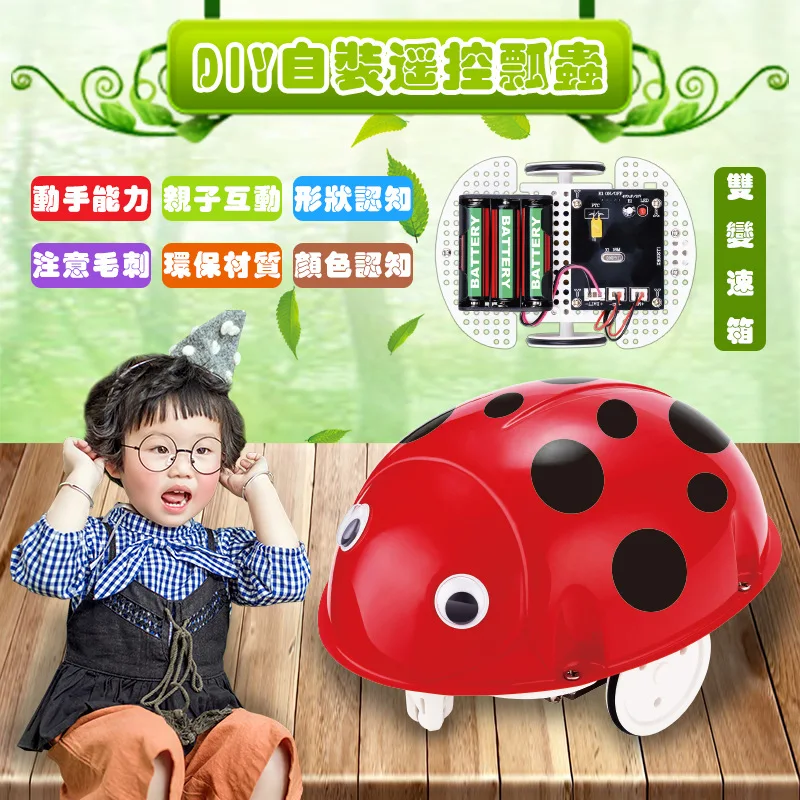 Electric DIY Science Educational DIY Remote Control Ladybug Simulation Line Assembled Insect Model GIRL'S And BOY'S Toy
Electric DIY Science Educational DIY Remote Control Ladybug Simulation Line Assembled Insect Model GIRL'S And BOY'S Toy