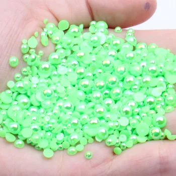 Light green AB Half Round Pearl Rhinestone Crystal Non Hotfix Flat Back Rhinestones Trim Accessories for Nail Art Rhinestones
Light green AB Half Round Pearl Rhinestone Crystal Non Hotfix Flat Back Rhinestones Trim Accessories for Nail Art Rhinestones
