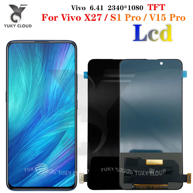 ЖК-дисплей 6 39 ''Supor Amoled/TFT для Vivo X27 сенсорная панель дигитайзер в сборе V15 Pro 1818 /