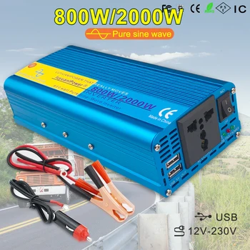 800W 2000W Peak Full Power CAR DC 12V to 220V AC 230V 240V Converter Power Supply Pure Sine Wave Solar Power Inverter
800W 2000W Peak Full Power CAR DC 12V to 220V AC 230V 240V Converter Power Supply Pure Sine Wave Solar Power Inverter