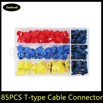 85PCS T-type Cable Connection Jacket Boxed Flexible Wire Terminal Connector Wire Distributor Wire Clamp Kit Tool
85PCS T-type Cable Connection Jacket Boxed Flexible Wire Terminal Connector Wire Distributor Wire Clamp Kit Tool