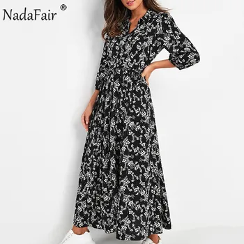 Nadafair Vintage Floral Midi Summer Chiffon Dress Women Three Quarter Sleeve Black Belt Tunic Elegant Shirt Dress
Nadafair Vintage Floral Midi Summer Chiffon Dress Women Three Quarter Sleeve Black Belt Tunic Elegant Shirt Dress