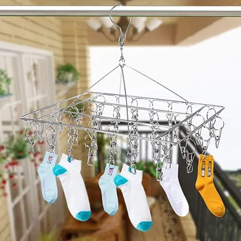 Stainless Steel Multi-Clip Drying Socks Hanger Sock Rack Square 20/30/36 Clips Clothes Rack Dry Socks Clothes Hanger
Stainless Steel Multi-Clip Drying Socks Hanger Sock Rack Square 20/30/36 Clips Clothes Rack Dry Socks Clothes Hanger