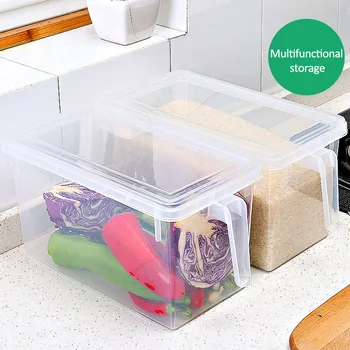 Refrigerator Storage Box Plastic Box Transparent Drawer Freezing Vegetable Box Kitchen Fresh-Keeping Rectangular Container
Refrigerator Storage Box Plastic Box Transparent Drawer Freezing Vegetable Box Kitchen Fresh-Keeping Rectangular Container