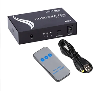 3 Port 4K HDMI Switch 1.4 switcher Metal 3 in 1 out 3D HD DVD 1080P with Auto IR Remote Control MT-SW301MH
3 Port 4K HDMI Switch 1.4 switcher Metal 3 in 1 out 3D HD DVD 1080P with Auto IR Remote Control MT-SW301MH
