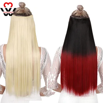 MANWEI Long Clips In Hair Extension Synthetic Natural Hair Water Wave Blonde Black 24'' for Women Hairpieces Ombre Clip Ins
MANWEI Long Clips In Hair Extension Synthetic Natural Hair Water Wave Blonde Black 24'' for Women Hairpieces Ombre Clip Ins