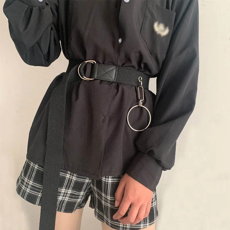 Punk Canvas Belts With Big Ring Pendant Ladies Metal Double D Ring Buckle Waist Strap Fashion Women Jeans Trouser Waistband
Punk Canvas Belts With Big Ring Pendant Ladies Metal Double D Ring Buckle Waist Strap Fashion Women Jeans Trouser Waistband