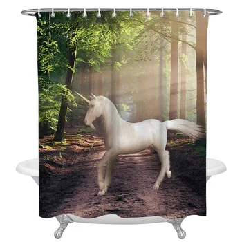Forest Animal White Horse Shower Curtain Home Decoration Bathroom Item Bathroom Waterproof Shower Curtain
Forest Animal White Horse Shower Curtain Home Decoration Bathroom Item Bathroom Waterproof Shower Curtain