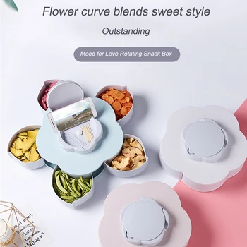 Double-layer Rotating Fruit Storage Box Container Multifunction 6-color Candy Dish Wholesale Melon Seeds Nuts Snack
Double-layer Rotating Fruit Storage Box Container Multifunction 6-color Candy Dish Wholesale Melon Seeds Nuts Snack