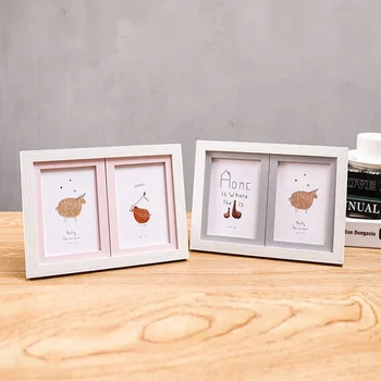 Wood Flat Double Photo Frame Nordic DIY Art Crafts Tabletop Stand Three Picture Displays Family Kids Home Decoration Ornament
Wood Flat Double Photo Frame Nordic DIY Art Crafts Tabletop Stand Three Picture Displays Family Kids Home Decoration Ornament
