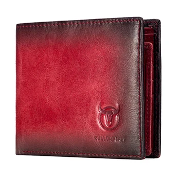 BULLCAPTAIN RFID Men's Leather Anti-Theft Brush Wallet Double Ultra-Thin Short Wallet Multi-Card Position ID Bag (Red)
BULLCAPTAIN RFID Men's Leather Anti-Theft Brush Wallet Double Ultra-Thin Short Wallet Multi-Card Position ID Bag (Red)