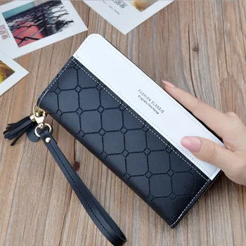 The new hand bag ladies wallet ladies long zipper tassel han edition color embossed high-capacity wallet mobile phone package
The new hand bag ladies wallet ladies long zipper tassel han edition color embossed high-capacity wallet mobile phone package