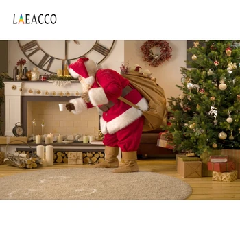 Laeacco Christmas Tree Fireplace Wood Candle Gift Clock Photography Backdrops Santa Claus Baby Portrait Photo Backgrounds Props
Laeacco Christmas Tree Fireplace Wood Candle Gift Clock Photography Backdrops Santa Claus Baby Portrait Photo Backgrounds Props