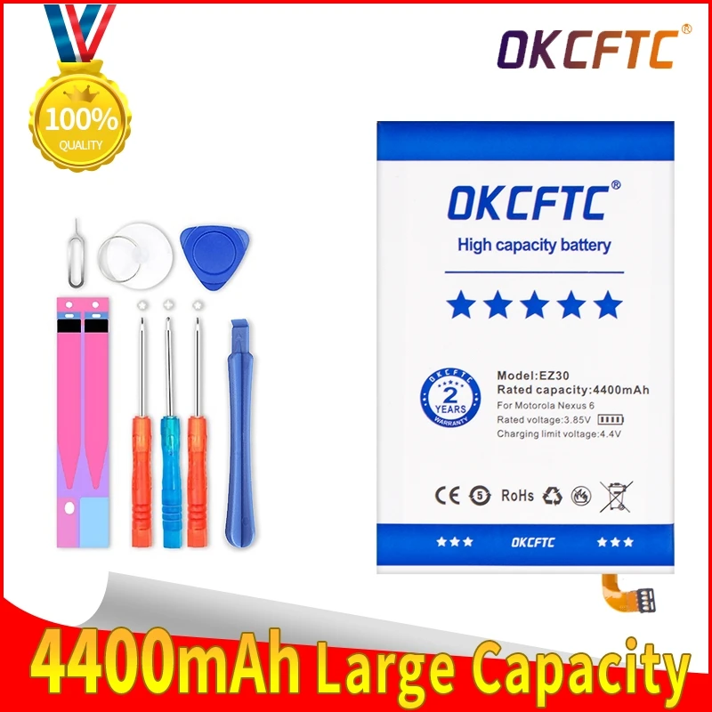OKCFTC EZ30 4400mAh Battery for Motorola Nexus 6 Google XT1115 XT1110 xt1103 nexus6 Mobile Phone Batteries 
OKCFTC EZ30 4400mAh Battery for Motorola Nexus 6 Google XT1115 XT1110 xt1103 nexus6 Mobile Phone Batteries
