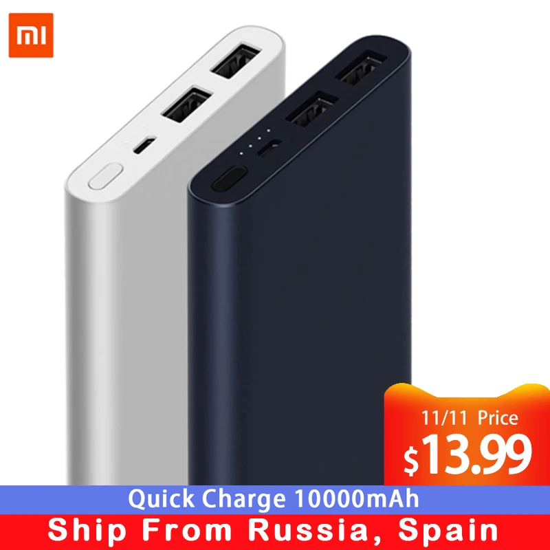 Xiaomi Mi 10000mAh Power Bank 2i External Battery Bank 18W Quick Charge Powerbank 10000 PLM09ZM with Dual USB Output for Phone
Xiaomi Mi 10000mAh Power Bank 2i External Battery Bank 18W Quick Charge Powerbank 10000 PLM09ZM with Dual USB Output for Phone
