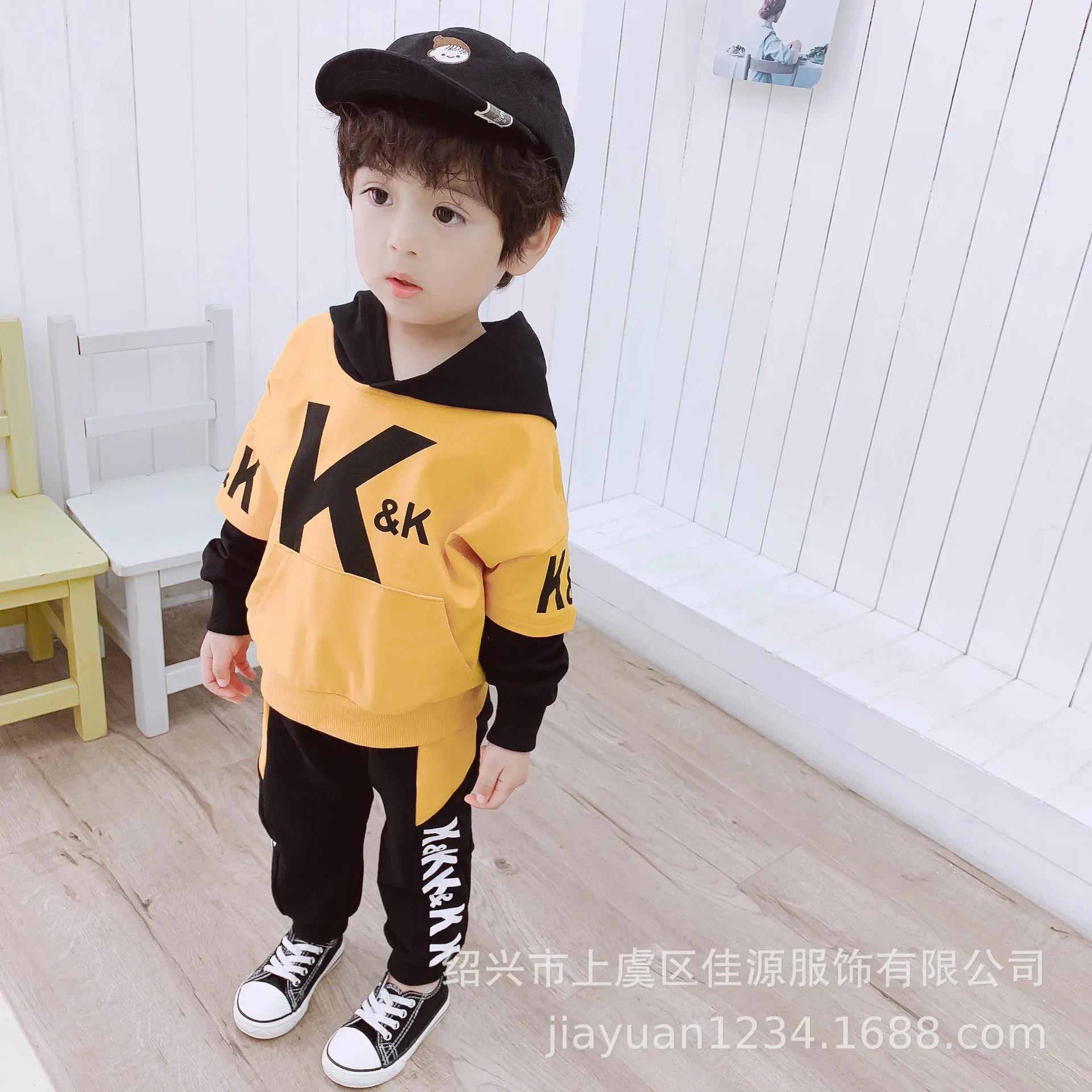 2020 Spring INS bao ban New Style 01234-Year-Old BOY'S Autumn Pure Cotton Printed K Lettered Leisure Sports Suit
2020 Spring INS bao ban New Style 01234-Year-Old BOY'S Autumn Pure Cotton Printed K Lettered Leisure Sports Suit