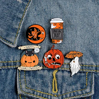 Cartoon Creative Halloween Pumpkin Ghost Enamel Brooch Round Alloy Badge Denim Clothes Bag Pins Cute Punk Jewelry Gifts For Kid
Cartoon Creative Halloween Pumpkin Ghost Enamel Brooch Round Alloy Badge Denim Clothes Bag Pins Cute Punk Jewelry Gifts For Kid