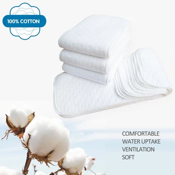 10pcs Reusable Baby Diapers Cloth Diaper Inserts 1 piece 3 Layer Insert 100% Cotton Washable Babies Care Eco-friendly Diaper
10pcs Reusable Baby Diapers Cloth Diaper Inserts 1 piece 3 Layer Insert 100% Cotton Washable Babies Care Eco-friendly Diaper