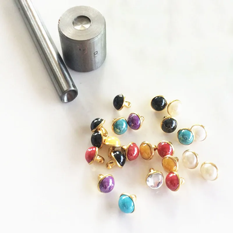 100set 7.5mm Pearl Mushroom Cap Rivets Stud Spike Collision Nail for Leather Craft Shoes Bags Belt Garment Deco with Hand Tool
100set 7.5mm Pearl Mushroom Cap Rivets Stud Spike Collision Nail for Leather Craft Shoes Bags Belt Garment Deco with Hand Tool