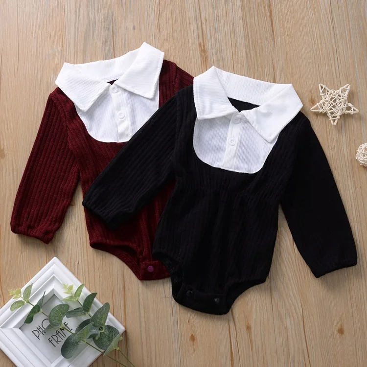 Newborn Baby Christmas cute Rompers Toddler preppy style Jumpsuits Bebe Autumn solid Romper baby clothes
Newborn Baby Christmas cute Rompers Toddler preppy style Jumpsuits Bebe Autumn solid Romper baby clothes
