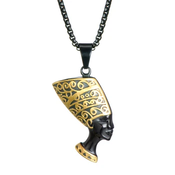 Stainless Steel Queen Nefertiti Necklace Egyptian Eye of Horus in Pyramid Necklaces Jewelry Charm Pendant Necklaces
Stainless Steel Queen Nefertiti Necklace Egyptian Eye of Horus in Pyramid Necklaces Jewelry Charm Pendant Necklaces