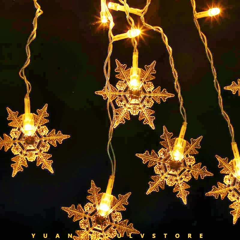 Outdoor Waterproof Hristmas Led String Light Icicle/star/Snowflake Curtain Lamp Garland Fairy Lights Party LED Light Home Decor
Outdoor Waterproof Hristmas Led String Light Icicle/star/Snowflake Curtain Lamp Garland Fairy Lights Party LED Light Home Decor