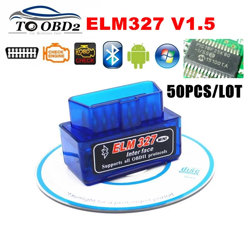 50PCS/LOT ELM327 Super Mini V1.5 Bluetooth ELM 327 Version 1.5 OBD2 for Android Torque Car Code Scanner FW V1.5 Diagnostic tool
50PCS/LOT ELM327 Super Mini V1.5 Bluetooth ELM 327 Version 1.5 OBD2 for Android Torque Car Code Scanner FW V1.5 Diagnostic tool