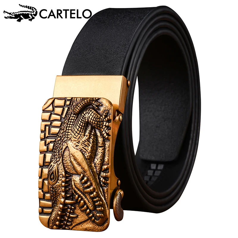 CARTELO men's belt leather automatic buckle pure first layer cowhide belt embossed fashion high quality belt
CARTELO men's belt leather automatic buckle pure first layer cowhide belt embossed fashion high quality belt