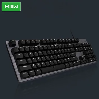 

MIIIW Gaming Mechanical Keyboard 600K 104 Keys Red Switch USB Wired 6 Mode White LED Backlights Keyboard For Office Use