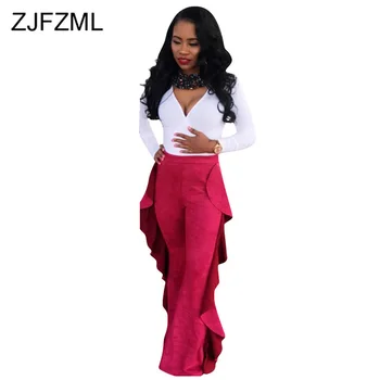 Cascading Ruffles Sexy Wide Leg Pants Women High Waist Loose Plus Size Trousers Streetwear Parties Spring Solid Long Sweatpants
Cascading Ruffles Sexy Wide Leg Pants Women High Waist Loose Plus Size Trousers Streetwear Parties Spring Solid Long Sweatpants