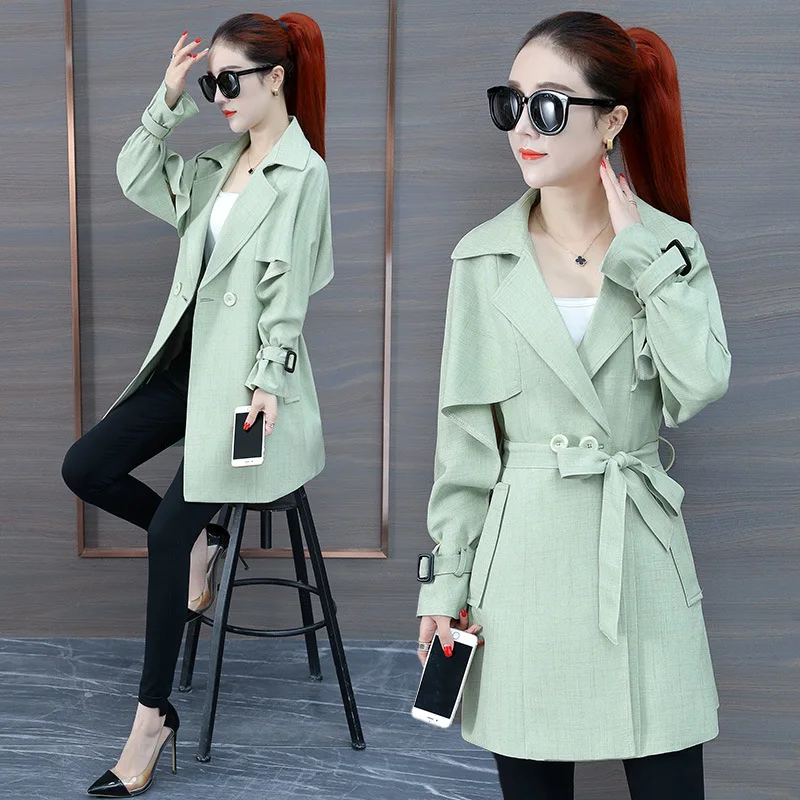 Trench Coat Women's Mid-length 2019 Spring And Autumn Casual Waist Hugging Elegant Overcoat Thin Slim Fit Slimming Coat Short-he
Trench Coat Women's Mid-length 2019 Spring And Autumn Casual Waist Hugging Elegant Overcoat Thin Slim Fit Slimming Coat Short-he