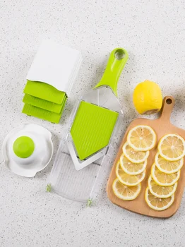 Kitchen Accessories Five Types of 304 Stainless Steel Blades Lemon Slicer Vegetable Grater for Kitchen Gadgets and Accessories
Kitchen Accessories Five Types of 304 Stainless Steel Blades Lemon Slicer Vegetable Grater for Kitchen Gadgets and Accessories