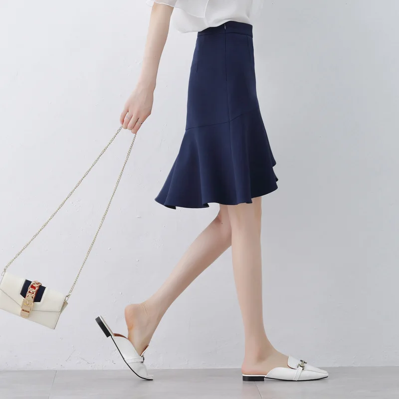 Skirt Women's Spring And Autumn Mid-length A- line Skirt Hong Kong Flavor High-waisted Black And White with Pattern Irregular Sk
Skirt Women's Spring And Autumn Mid-length A- line Skirt Hong Kong Flavor High-waisted Black And White with Pattern Irregular Sk