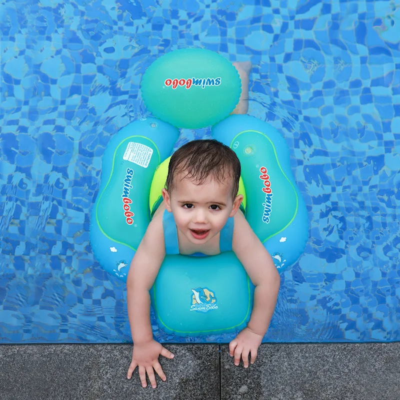 Swimming Baby Float Inflatable Pool Floats Ring with Safety Bottom Support Bebes Accesorios Circle Bathing Toys | Мать и ребенок