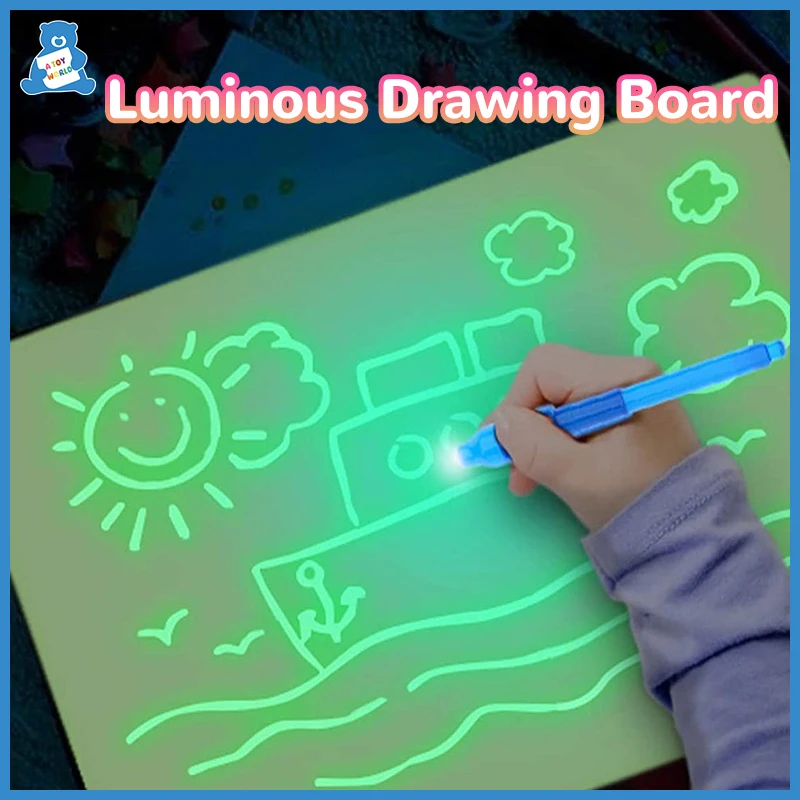 Magic Luminous Drawing Board Fluorescent Pen English Russian LED Light Painting Writing Tablet Educational Toys for Kids Gift
Magic Luminous Drawing Board Fluorescent Pen English Russian LED Light Painting Writing Tablet Educational Toys for Kids Gift