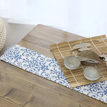 Cotton Linen Table Runner Chinese Style Blue Flower Tea Runner Tea Dining Table Flag Home Hotel Restaurant Decoration 
Cotton Linen Table Runner Chinese Style Blue Flower Tea Runner Tea Dining Table Flag Home Hotel Restaurant Decoration