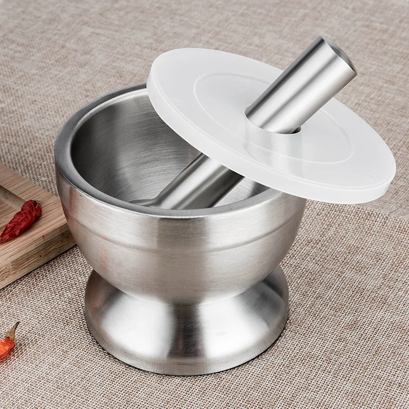 304 Stainless Steel Garlic Press Crusher Kitchen Mortar And Pestle Manual Spice Grinder Pepper Herb Mill Pugging Pedestal Bowl
304 Stainless Steel Garlic Press Crusher Kitchen Mortar And Pestle Manual Spice Grinder Pepper Herb Mill Pugging Pedestal Bowl
