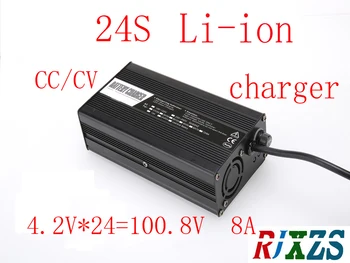 100.8V 8A charger for 24S Li-ion battery pack 4.2V*24=100.8V battery smart charger support CC/CV
100.8V 8A charger for 24S Li-ion battery pack 4.2V*24=100.8V battery smart charger support CC/CV