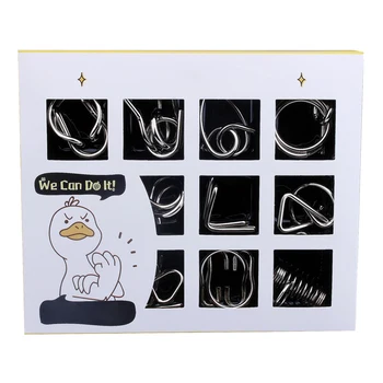 12Pcs 3.2mm Diameter Metal Wire Puzzles Brain Teaser Classical Intellectual Toy School Play Game Education Christmas Gift-Silver
12Pcs 3.2mm Diameter Metal Wire Puzzles Brain Teaser Classical Intellectual Toy School Play Game Education Christmas Gift-Silver