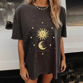 Harajuku Summer Sun Printed T Shirt for Women Short Sleeve Casual Tops Female lady Clothing Loose Mid-long Streetwear T-shirts
Harajuku Summer Sun Printed T Shirt for Women Short Sleeve Casual Tops Female lady Clothing Loose Mid-long Streetwear T-shirts
