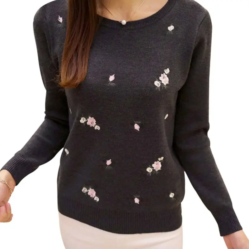 Autumn Winter Casual Sweater Women Sweaters And Pullovers Embroidery Sweater Loose Pullover
Autumn Winter Casual Sweater Women Sweaters And Pullovers Embroidery Sweater Loose Pullover
