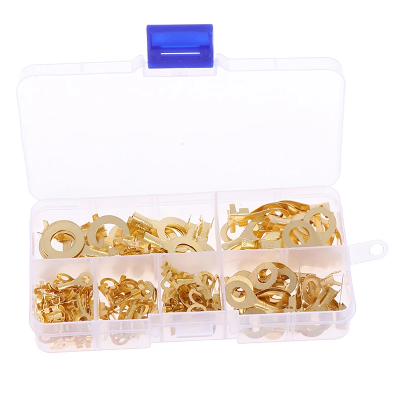 150pcs/set Brass Ring Type Gold Terminals Golden Non-insulated Crimp Terminals Connectors Cable Wire Connectors Dropshipping
150pcs/set Brass Ring Type Gold Terminals Golden Non-insulated Crimp Terminals Connectors Cable Wire Connectors Dropshipping