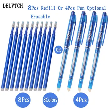 DELVTCH 0.5mm 8Pcs/Set Erasable Pen Refill Or 4pcs/set Erasable Pen Gel Pen Ink 8Color Available Office School Writing Tool
DELVTCH 0.5mm 8Pcs/Set Erasable Pen Refill Or 4pcs/set Erasable Pen Gel Pen Ink 8Color Available Office School Writing Tool